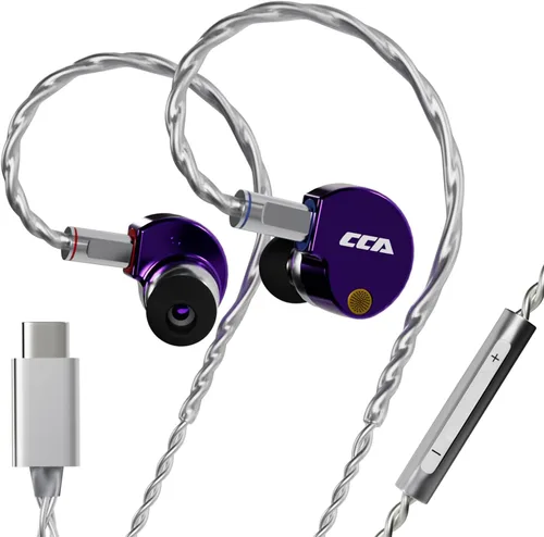 Vista 12 de CCA Phoenix Auriculares de Monitoreo Intrauditivos – Controlador Dinámico de Doble Imán IEM con Sonido Claro HiFi y Graves Profundos, Auriculares