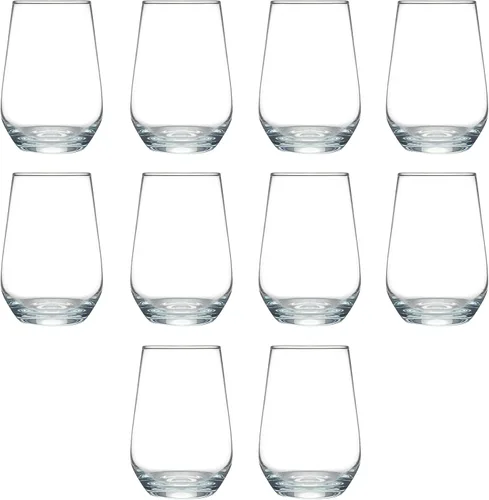 Vista 9 de DISCOUNT PROMOS Juego de copas de vino de Silicia de 10 vasos sin tallo, 16 onzas, texto personalizado, logotipo, transparente, similar a un orbe