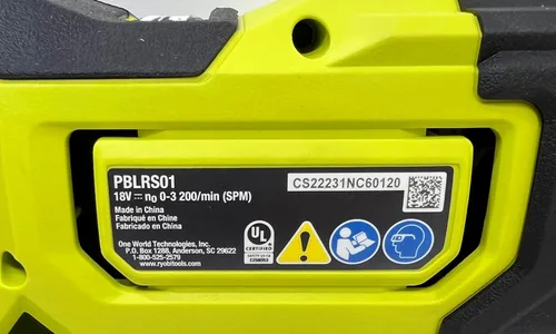 Vista 4 de Sierra de vaivén sin cable Ryobi ONE+ HP de 18 V, sin escobillas (sólo herramienta)