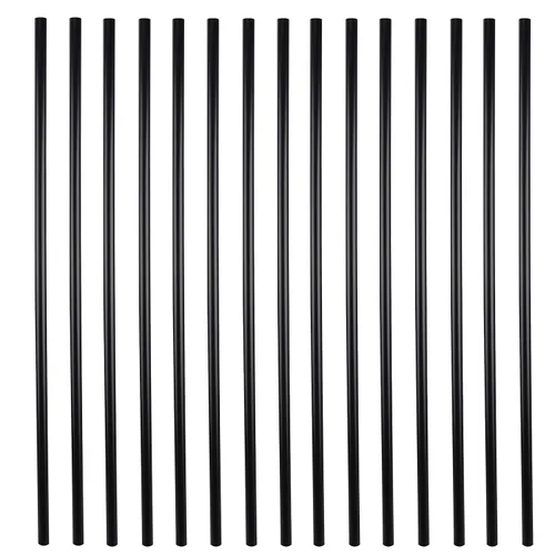 Vista 10 de Myard Balaustres de terraza de hierro redondo hueco clásico de 26 pulgadas para barandilla de terraza, porche, escalera, pasamanos, balaustrada Negro