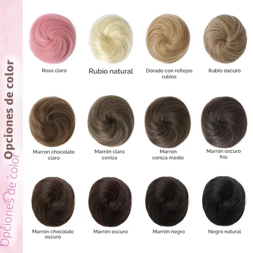 Vista 7 de REECHO Space Bun Hair Pieces, 2 piezas de mini clips de garra en moños desordenados y orejas de gato, extensiones de moño de cabello falso HB001