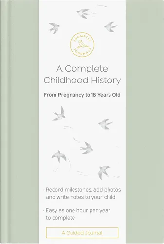 Promptly Journals, Una historia completa de la infancia: desde el embarazo hasta los 18 años (Aloe Green, Leatherette) | Libro para bebés y diario