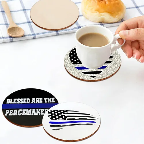 Vista 6 de Blisstime Círculos de madera sin terminar para manualidades, discos redondos para pintura, escritura, suministros de bricolaje, grabado y tallado