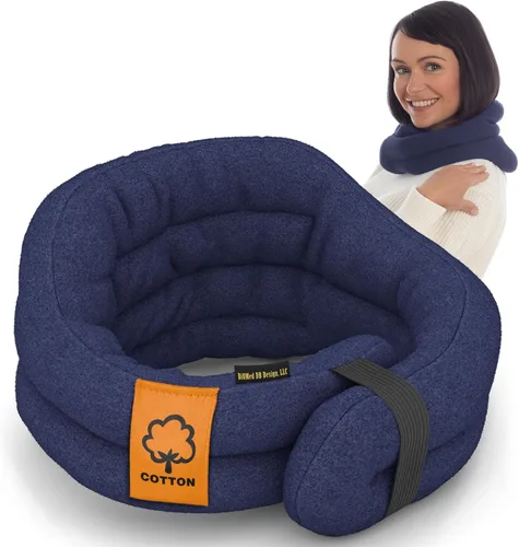 Vista 9 de SunnyBay Almohadilla térmica para microondas, almohada cervical calentada para microondas para terapia húmeda y caliente, envoltura térmica