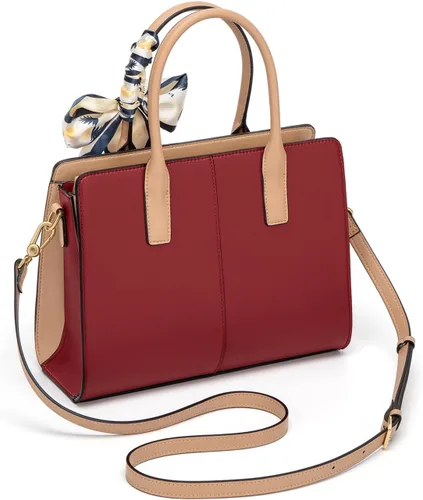 Vista 6 de Bolsos de mano para mujer, bolsos y bolsos de cuero para mujer, con correa para hombro o cruzado