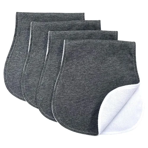 Vista 9 de Paños para Eructos de Bebé Juego de Paños para Eructos Curvados Absorbentes y Suaves Valiosos Paquete de 4 Dobles Capas (Tono Gris Ciervo)