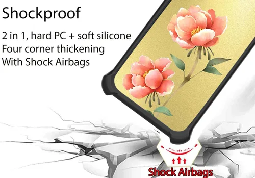 Vista 2 de jioeuinly Kalley Silver C Case Compatible with Kalley Silver C Phone Case Cover with Tempered Glass Screen ProtectorRing SupportGolden Reflect Light