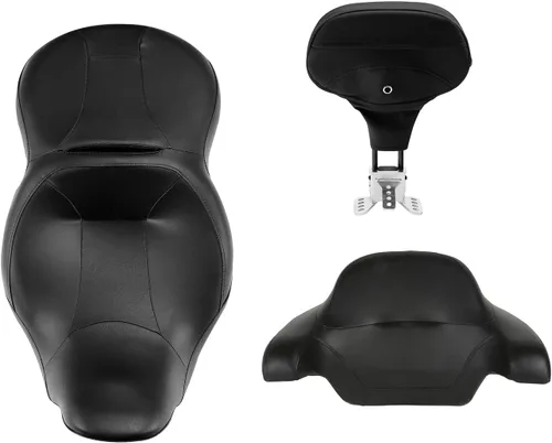Vista 20 de TCT-MOTORPARTS Respaldo para conductor y pasajero Compatible con Harley Touring Road King CVO Tri Street Glide Road Glide Electra Glide 2009-2025