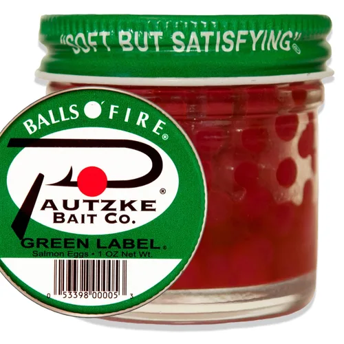 Pautzke Balls O' Fire - Cebo de pesca para huevos de salmón, famoso y eficaz, accesorios de Pesca mejorados con rayos UV, trucha de pesca líder con