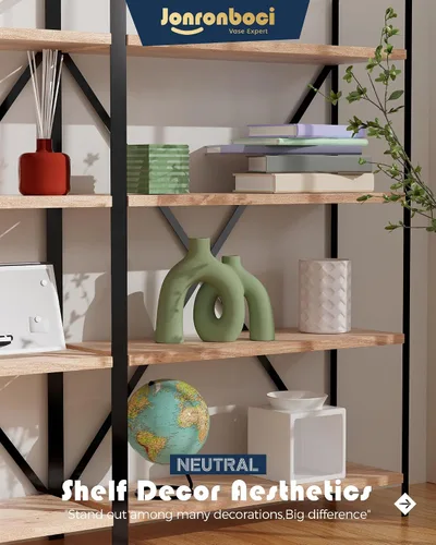 Vista 7 de Juego de jarrones negros mate – Jarrones estéticos de cerámica Hug Hollow Donut para decoración del hogar, moderno jarrón decorativo nórdico
