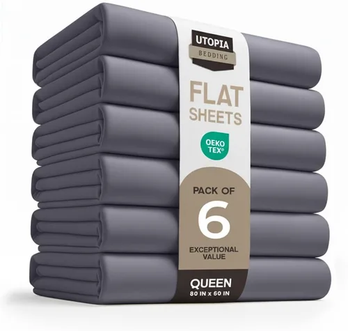 Vista 26 de Utopia Bedding Sábana encimera – Tela de microfibra cepillada suave – Sábana superior resistente al encogimiento y a la decoloración – Fácil cuidado