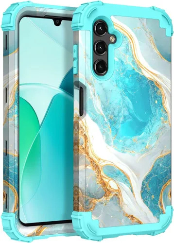 Vista 23 de Hocase Funda para Galaxy A13 5G, resistente a los golpes, protección de goma de silicona suave, funda protectora híbrida de plástico duro