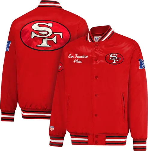 Vista 11 de Ultra Game Chaqueta de satén oficial de la NFL Supreme Heritage para hombre