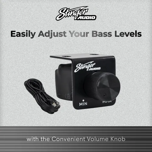 Vista 5 de STINGER Audio MT20001 Monoblock 2000 Watt RMS Amplificador de subwoofer de audio para automóvil con control remoto de nivel de subwoofer, fuente