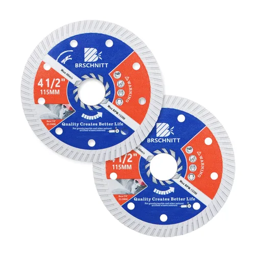 Vista 16 de Hoja de diamante para mampostería, 10 pulgadas (9.843 in) con eje de 1"-4/5"-5/8" disco de corte de diamante continuo seco/húmedo para granito