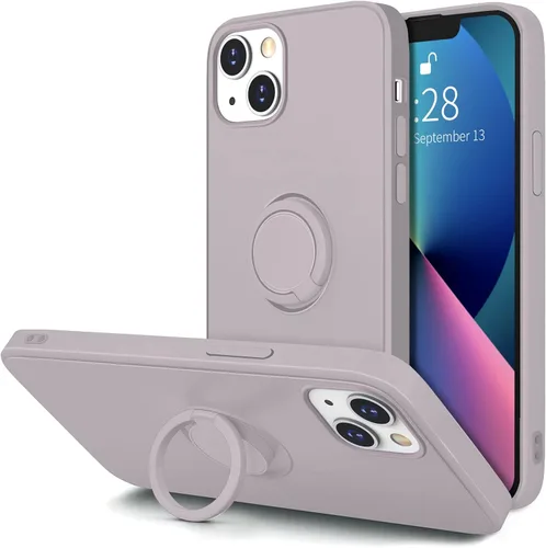 Vista 12 de Hython Funda para iPhone 13 con soporte de anillo [soporte de anillo giratorio de 360° con soporte magnético] [Soporte de montaje en automóvil]
