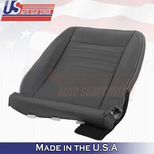 Vista 9 de US Auto Seat Cover 2011 2012 compatible con Dodge Charger SXT Front Driver Top & Bottom Cubiertas de cuero negro