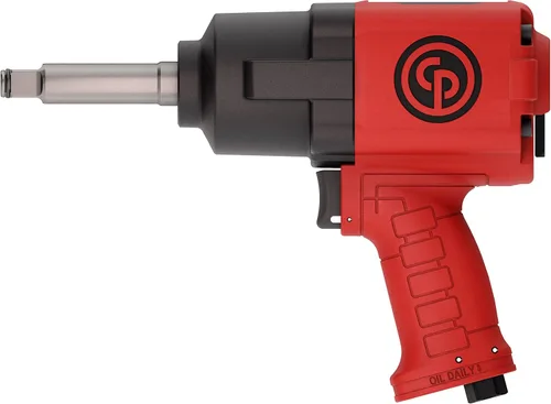 Vista 2 de Chicago Pneumatic CP7741-2 Llave de impacto neumática (1/2 pulgada), yunque de extensión de 2 pulgadas, herramienta de reparación y montaje
