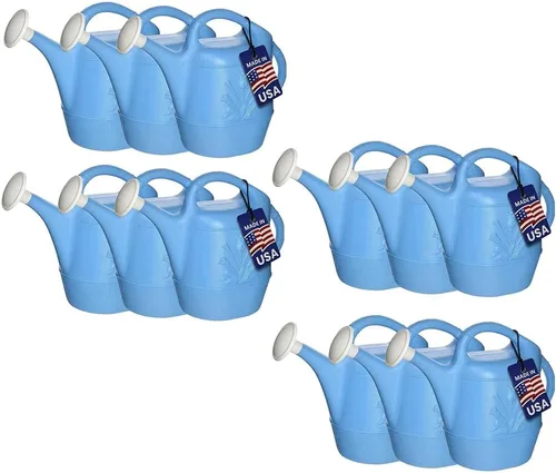 Vista 19 de PMU Regadera de 2 galones, regadera de jardín para plantas de interior y exterior, lata de agua de plástico con cabezal de rociador desmontable