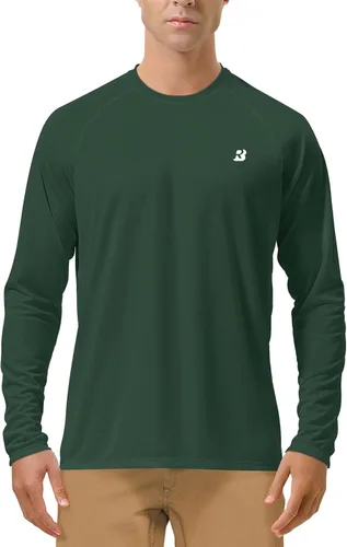 Vista 25 de Roadbox Camisas de Protección Solar UV UPF 50+ para Hombres Manga Larga SPF Rash Guard para Pesca Senderismo Natación Correr