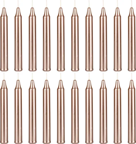 Vista 22 de MEGA CANDLES 20 piezas de velas cónicas sin perfume negras exquisitas, 10.2 cm de alto x 1.3 cm de diámetro, Campanas mágicas, Encantamiento