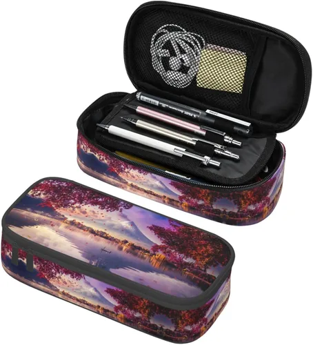Vista 16 de Estuche grande para lápices de astrología, luna y sol, estuche para lápices con compartimentos con cremallera, bolsa de lápices para niños