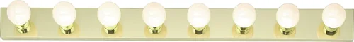 Vista 11 de Nuvo Lighting SF77/188 Lámpara de Tocador Transicional de Tres Luces en Acabado de Latón Pulido/Fundido