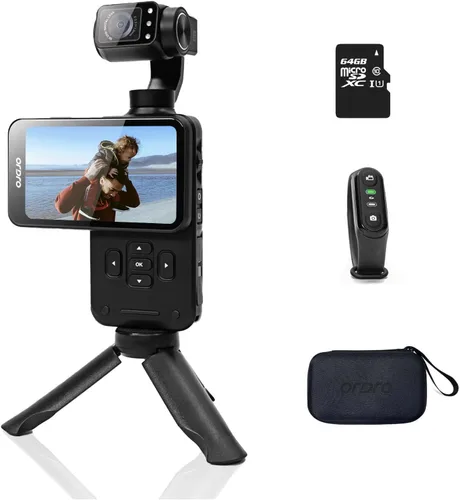 Vista 8 de ORDRO Videocámara de bolsillo M5, videocámara de video 4K 60FPS de estabilización de 3 ejes, cámara de bolsillo de visión nocturna IR para vlogging