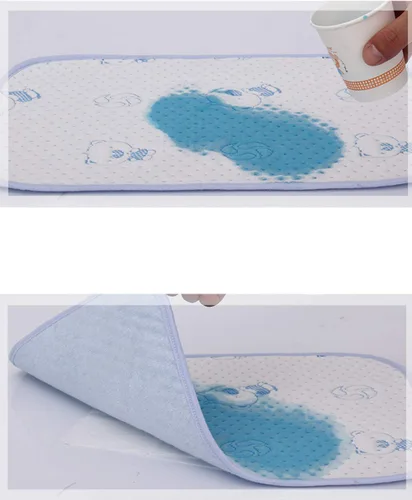 Vista 6 de Monvecle - Juego de 2 cambiadores de algodón impermeables para bebé, lavables, reutilizables, color oso rosa, 2 unidades, tamaño mediano, 28 x 20