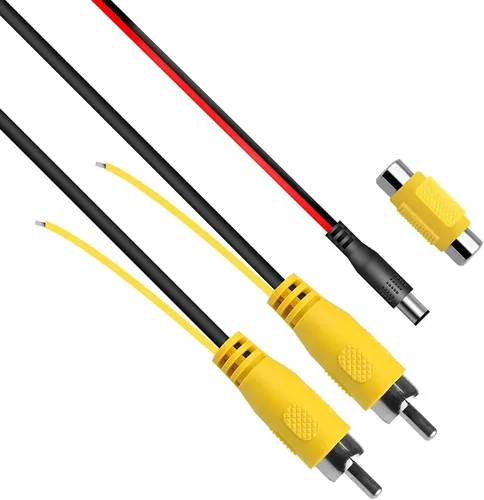 Vista 8 de GreenYi Cable de video RCA de doble blindaje para monitor de vehículo y conexión de cámara de visión trasera de respaldo inverso, cable de extensión