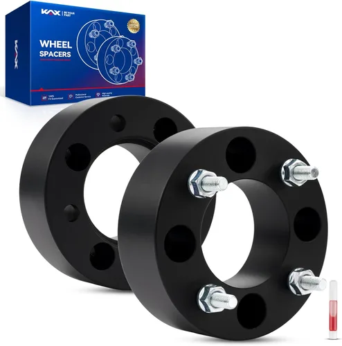 Vista 17 de KAX Espaciadores de rueda de 4 x 4.25 pulgadas de 1 pulgada para enfoque, fiesta, espaciadores centrados de 4 lengüetas con orificio de cubo