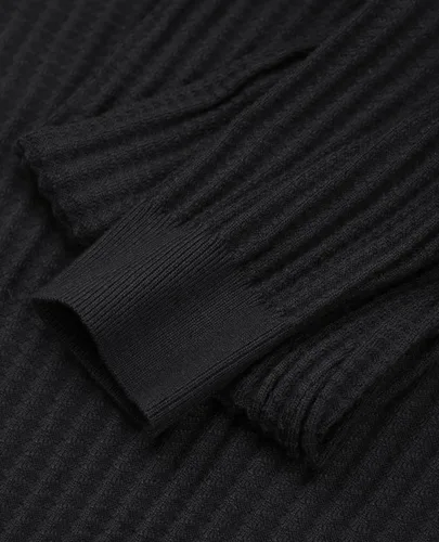 Vista 4 de Suéter de cuello alto para hombre, ajustado, cuello alto, suéter de manga larga, suéter térmico