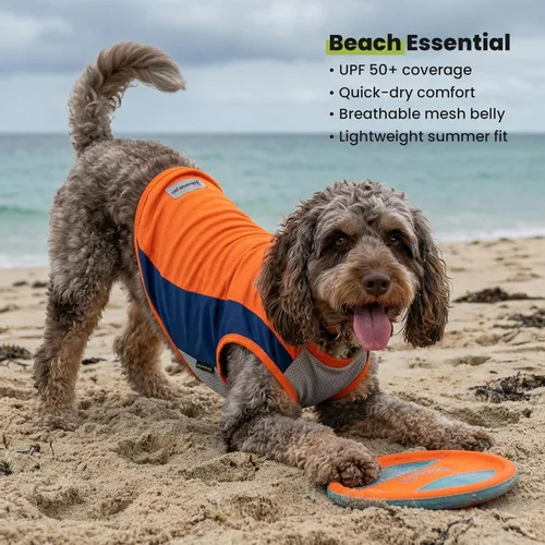 Vista 7 de Fitwarm Paquete de 2 camisas para perro con protección solar UV UPF 50+, ropa de verano de secado rápido para perros pequeños, niños y niñas