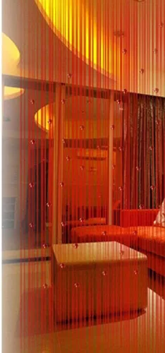 Vista 10 de FOCUSSEXY Cortina decorativa para puerta con cuentas para panel de pared, separador de ventana con flecos para bodas, cafeterías, restaurantes, Rosa