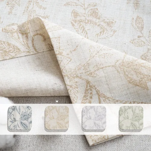 Vista 9 de jinchan Cortina de lino con cenefa de lino con estampado floral para cocina, cenefa opaca rústica para sala de estar, dormitorio, baño, 16 pulgadas