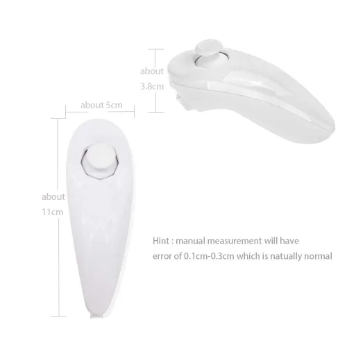 Vista 6 de ZOTAIN Wii Remote Controller and Wii Nunchuk Controller with Silicone Case and Wrist Strap Compatible for Nintendo Wii & Wii U (White)