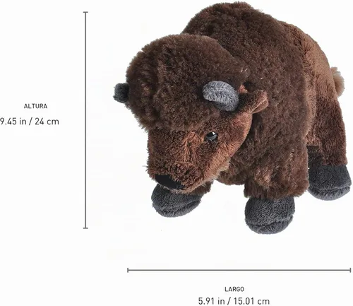 Vista 7 de Wild Republic - Peluche de bisonte - juguete de peluche, regalos para niños - Colección Cuddlekins - 8 pulgadas