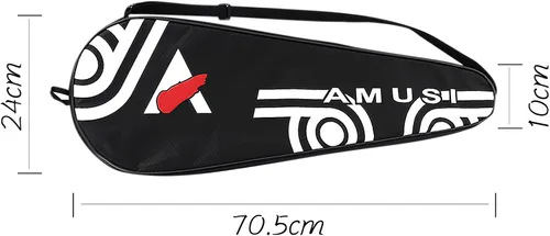 Vista 8 de XGOPTS Bolsa de raqueta de bádminton impermeable de un solo hombro, funda de transporte para raqueta de remo con correa de hombro ajustable, bolsa