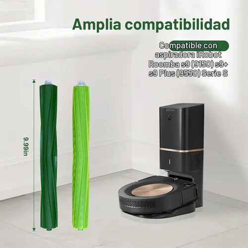Vista 2 de Juego de 4 accesorios de rodillo de cepillo s9 para iRobot Roomba s9