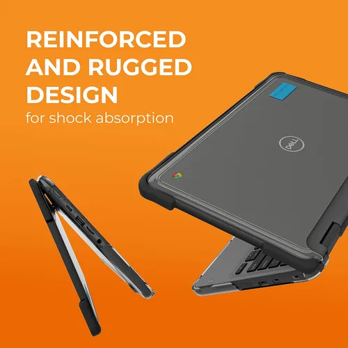 Vista 6 de Gumdrop SlimTech - Funda para Chromebook Dell 3120 de 11.6 pulgadas, 3110 3100 (2 en 1), funda protectora para laptop rígida a presión para niños