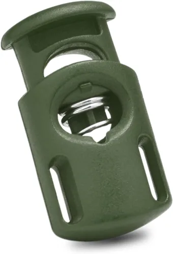 Vista 23 de CooBigo 20 piezas de cierres de cordón de resorte de plástico, cierres de palanca de cuerda de paracaídas para pantalones de sudor con cordón