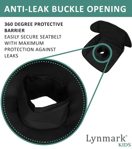 Vista 4 de Lynmark Funda protectora para asiento de automóvil para entrenamiento de orinal - Almohadillas suaves impermeables para niños pequeños y asiento