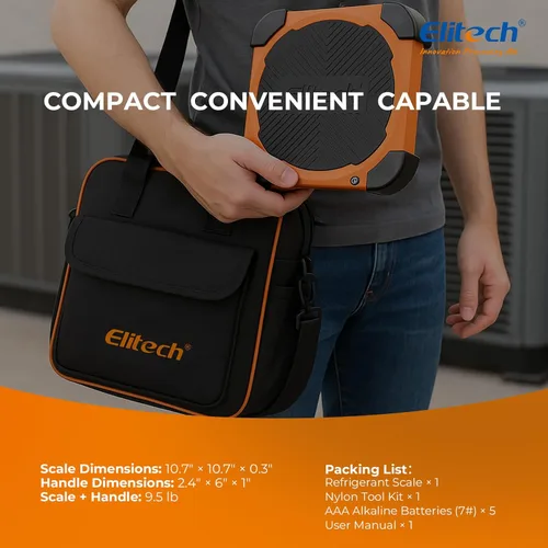 Vista 7 de Elitech LMC-200 escala refrigerante digital (220 Lb)