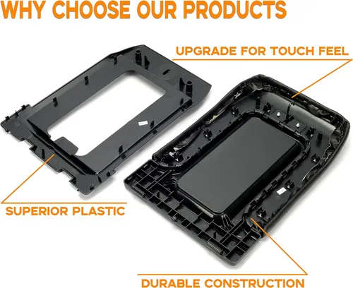 Vista 12 de ECOTRIC Tapa de apoyabrazos para consola central compatible con 1999-2007 Chevy Silverado Tahoe Avalanche Suburban GMC Sierra Yukon Escalade