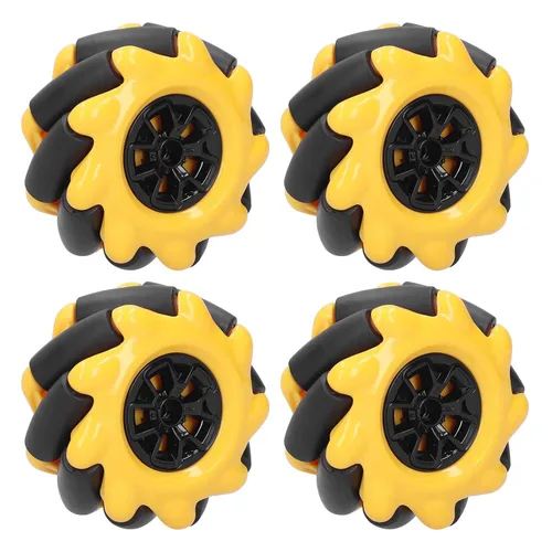 Vista 6 de Mecanum Wheel Robot Kit con ruedas omnidireccionales de 2.362 in para proyectos de coches inteligentes STEM de motor TT