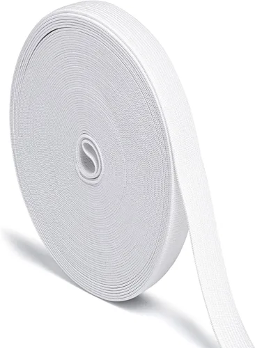 Vista 30 de Airisoer Banda elástica de 1/2 pulgada para costura, bandas elásticas de alta elasticidad de 12 yardas para cinturas, pantalones, ropa y Negro