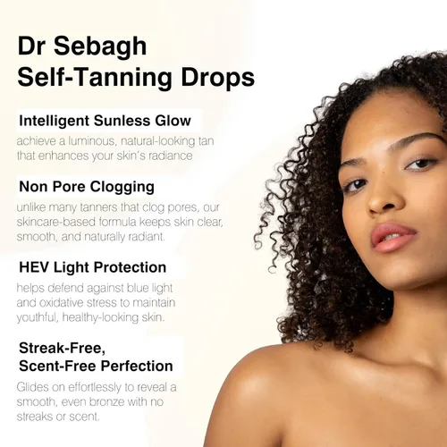 Vista 4 de Dr Sebagh Gotas autobronceadoras (0.17 onzas líquidas) – Gotas autobronceadoras personalizables para la cara – Gotas de bronceado facial sin rayas