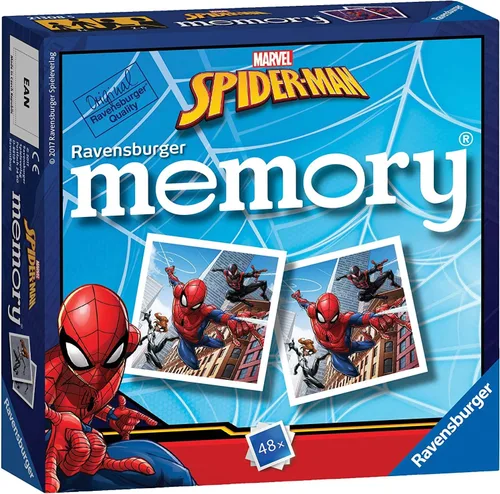 Vista 2 de Ravensburger 21308 Spiderman Marvel Spider-Man-Mini Memory Niños a partir de 3 años - Juego clásico de pares a juego