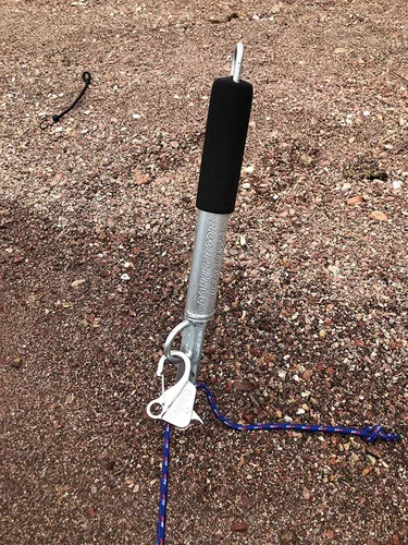 Vista 4 de Danik Hook Gancho de anclaje de acero inoxidable, fácil de usar, sistema de anclaje sin nudos con liberación rápida (cuerda no incluida), soporta