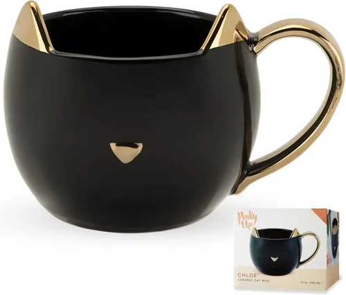 Vista 11 de Pinky Up Chloe Cat - Taza de café de cerámica, tazas de té, tazas de viaje para capuchino, café con leche, chocolate caliente, leche, té de hierbas
